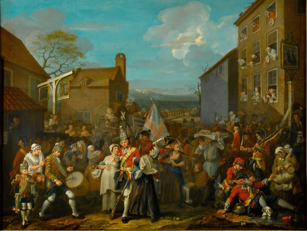 The March of the Guards to Finchley painting by William Hogarth