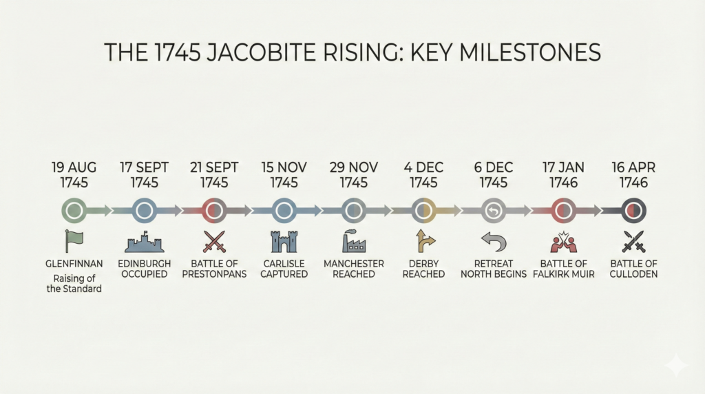 Timeline of the 1745 Jacobite Rising